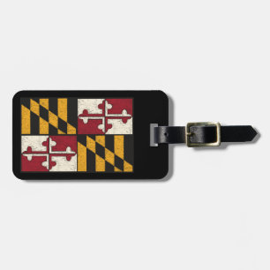 Étiquette À Bagage Balise de bagage du drapeau du Maryland en état de