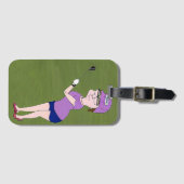 Étiquette À Bagage Balise de bagage du golfeur (Devant Horizontal)