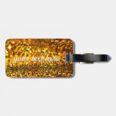 Étiquette À Bagage Balise de bagage du Mariage mariage Photo Gold Par (Dos horizontal)