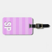 Étiquette À Bagage Balise de bagage du monogramme d'ombre (Devant horizontal)