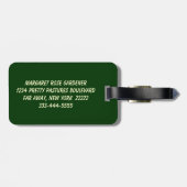 Étiquette À Bagage Balise de bagage du Rose Lenten Hellebore (Dos horizontal)