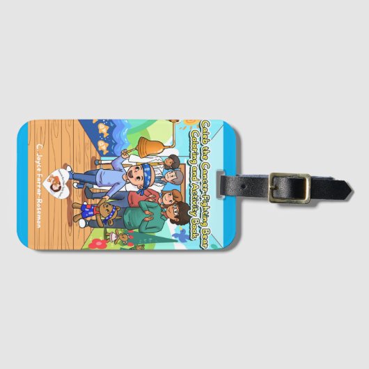 Étiquette À Bagage Balise de bagage du survivant du cancer Bordure bl (Devant Horizontal)