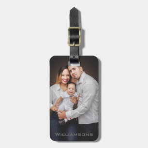 Étiquette À Bagage Balise de bagage élégante Photo de famille personn