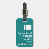 Étiquette À Bagage Balise de bagage émotionnel (Devant Vertical)