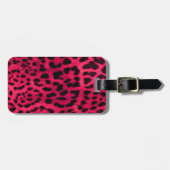 Étiquette À Bagage Balise de bagage/Empreinte de léopard (Devant horizontal)