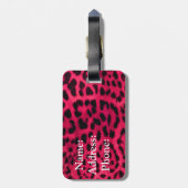 Étiquette À Bagage Balise de bagage/Empreinte de léopard (Dos Vertical)