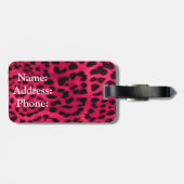 Étiquette À Bagage Balise de bagage/Empreinte de léopard (Dos horizontal)
