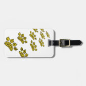 Étiquette À Bagage Balise de bagage Empreinte de patte léopard (Devant horizontal)