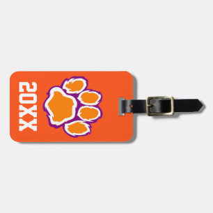 Étiquette À Bagage Balise de bagage Empreinte de patte tigre avec tex