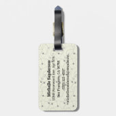 Étiquette À Bagage Balise de bagage en acrylique (Dos Vertical)