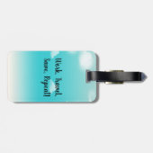 Étiquette À Bagage Balise de bagage en acrylique (Dos horizontal)