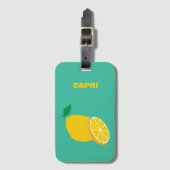 Étiquette À Bagage Balise de bagage en acrylique Capri (Devant Vertical)