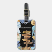 Étiquette À Bagage Balise de bagage en acrylique d'aventure (Devant Vertical)