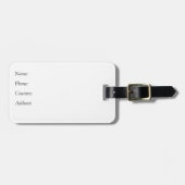 Étiquette À Bagage Balise de bagage en acrylique personnalisée avec l (Devant horizontal)