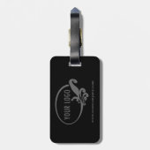 Étiquette À Bagage Balise de bagage en acrylique personnalisée avec l (Dos Vertical)