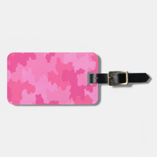 Étiquette À Bagage Balise de bagage en camouflage rose chaud personna