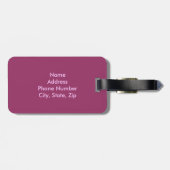 Étiquette À Bagage Balise de bagage en camouflage rose Crâne et os cr (Dos horizontal)