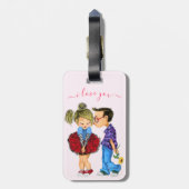Étiquette À Bagage Balise de bagage en couple - Amour (Dos Vertical)