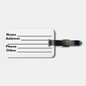 Étiquette À Bagage Balise de bagage en crément italien (Dos horizontal)