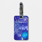 Étiquette À Bagage Balise de bagage en cristal bleu (Dos Vertical)