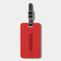 Balise de bagage en cuir rouge Faux