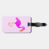 Étiquette À Bagage Balise de bagage en Flamant rose rose (Dos horizontal)