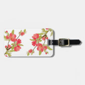 Étiquette À Bagage Balise de bagage en fleurs d'arbre rose (Devant horizontal)