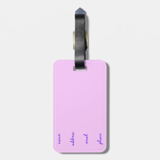 Étiquette À Bagage Balise de bagage en forme de courbe (Dos Vertical)