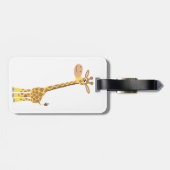 Étiquette À Bagage Balise de bagage en Girafe en caricature mignonne (Dos horizontal)