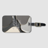 Étiquette À Bagage Balise de bagage en graphisme élégant (Devant Horizontal)