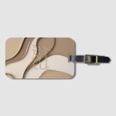 Étiquette À Bagage Balise de bagage en graphisme élégant (Devant Horizontal)