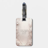 Étiquette À Bagage Balise de bagage en ivoire blanc (Dos Vertical)