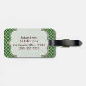 Étiquette À Bagage Balise de bagage en Latti Monogramme en quarterfoi (Dos horizontal)