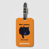 Étiquette À Bagage Balise de bagage en or acrylique (Devant Vertical)