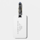 Étiquette À Bagage Balise de bagage en or Dusty ⎢ Monogramme (Dos Vertical)