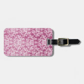 Étiquette À Bagage Balise de bagage en plum damask denim (Devant horizontal)