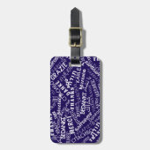 Étiquette À Bagage Balise de bagage en texte Merci multilingue (Devant Vertical)