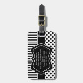 Étiquette À Bagage Balise de bagage en tôle blanche et en tôle blanch (Devant Vertical)