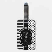 Étiquette À Bagage Balise de bagage en tôle blanche et en tôle blanch (Dos Vertical)