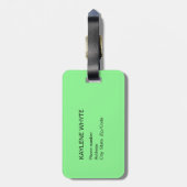 Étiquette À Bagage Balise de bagage Feuille de palmier vert et orange (Dos Vertical)