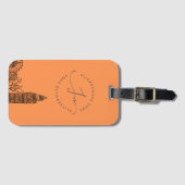 Étiquette À Bagage Balise de bagage Flickermuse (orange) (Devant Horizontal)