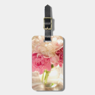 Étiquette À Bagage Balise de bagage floral avec bracelet en cuir