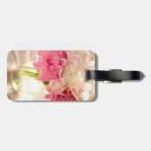 Étiquette À Bagage Balise de bagage floral avec bracelet en cuir (Dos horizontal)