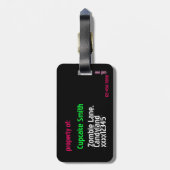 Étiquette À Bagage Balise de bagage Frankencupcake (Dos Vertical)