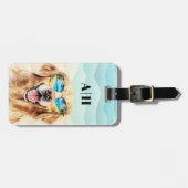 Étiquette À Bagage Balise de bagage Golden Retriever (Devant horizontal)