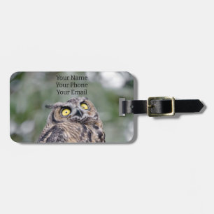 Étiquette À Bagage Balise de bagage Goofy Owl