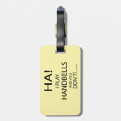 Étiquette À Bagage Balise de bagage Ha Handbells (Dos Vertical)