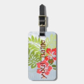 Étiquette À Bagage Balise de bagage Hibiscus (Devant Vertical)