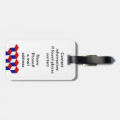 Étiquette À Bagage Balise de bagage - Illusion en trois dimensions (Dos horizontal)