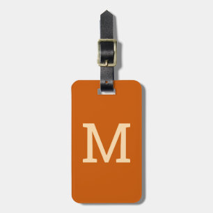 Étiquette À Bagage Balise de bagage initiale de monogramme personnali